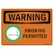 Signmission Safety Sign, OSHA WARNING, 10" Height, Smoking Permitted, Landscape OS-WS-D-1014-L-12835 - alternate 1
